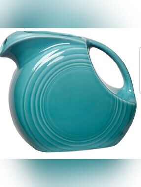 Fiesta Turquoise Ceramic Disc Pitcher